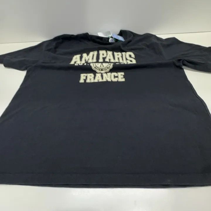 AMI Ami Paris Black Logo Print T-Shirt 0079 Size US XXL / EU 58 / 5 - 9 Thumbnail