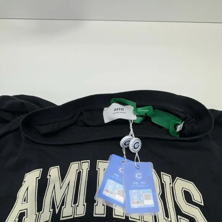 AMI Ami Paris Black Logo Print T-Shirt 0079 Size US XXL / EU 58 / 5 - 7 Thumbnail