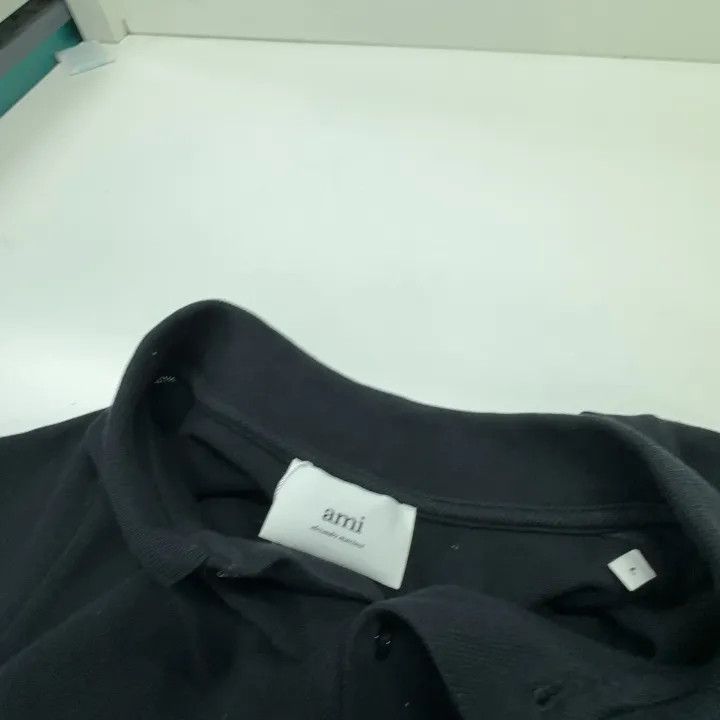 AMI AMI Heart Logo Black Short Sleeve Polo 0079 Size US L / EU 52-54 / 3 - 8 Thumbnail