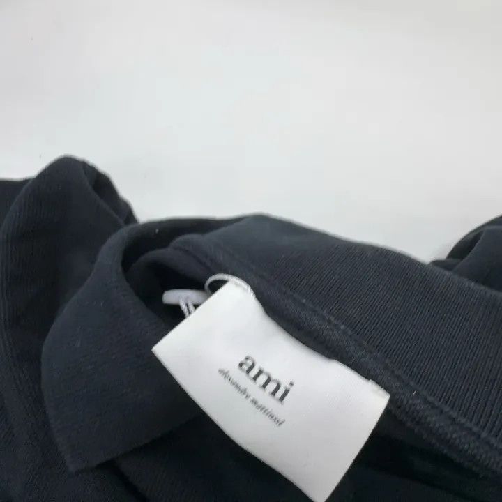 AMI AMI Heart Logo Black Short Sleeve Polo 0079 Size US L / EU 52-54 / 3 - 6 Thumbnail