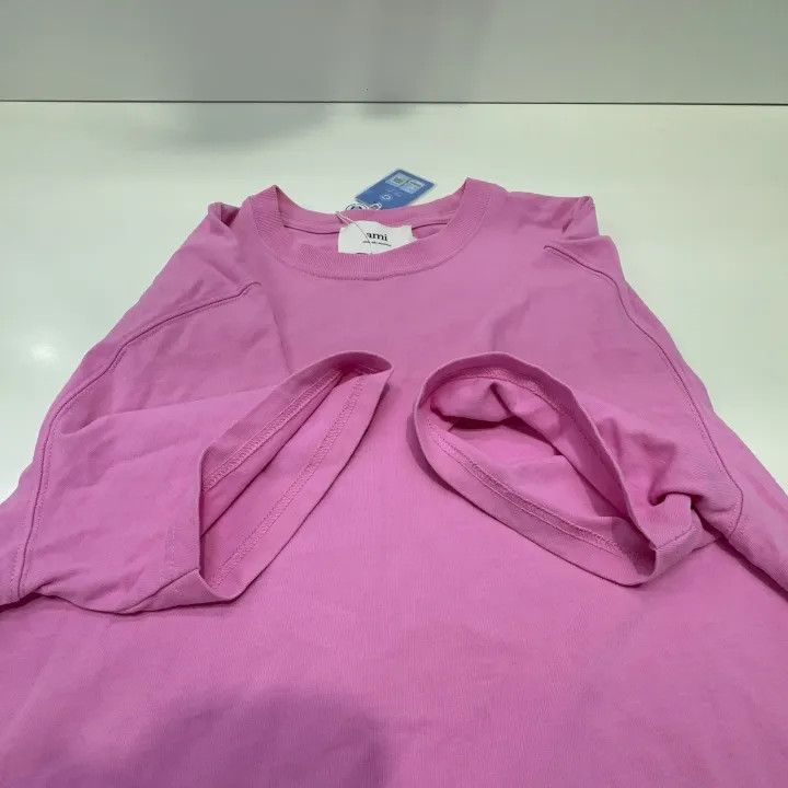 AMI Ami Paris Heart Embroidered Pink T-Shirt 0079 Size US S / EU 44-46 / 1 - 7 Thumbnail