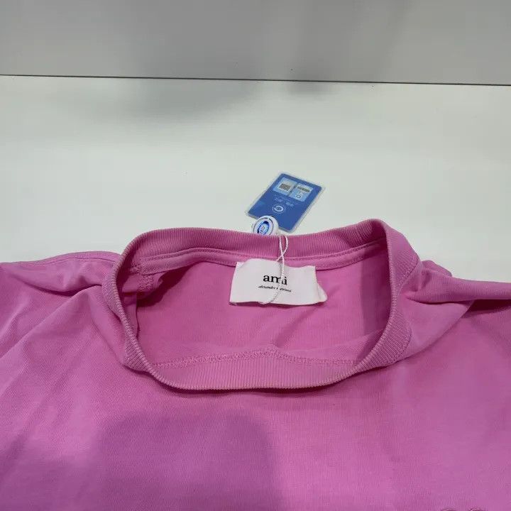 AMI Ami Paris Heart Embroidered Pink T-Shirt 0079 Size US S / EU 44-46 / 1 - 6 Thumbnail