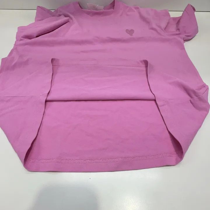 AMI Ami Paris Heart Embroidered Pink T-Shirt 0079 Size US S / EU 44-46 / 1 - 9 Thumbnail