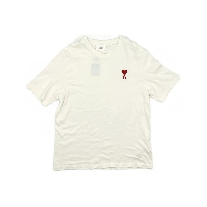 AMI AMI Classic Red Heart Embroidered Short Sleeve T-Shirt 0079 Size US M / EU 48-50 / 2 - 2 Thumbnail