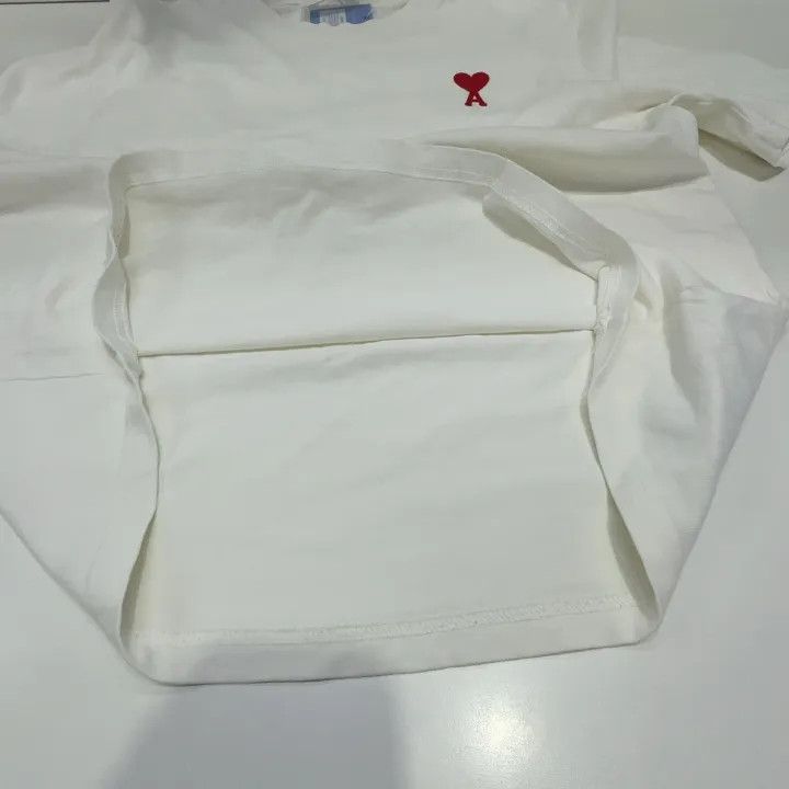 AMI AMI Classic Red Heart Embroidered Short Sleeve T-Shirt 0079 Size US M / EU 48-50 / 2 - 8 Thumbnail