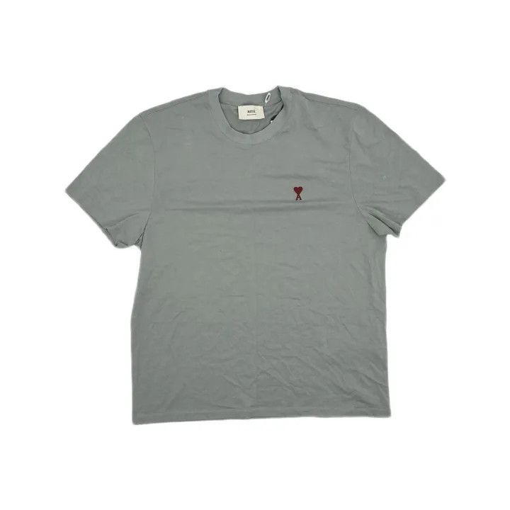 AMI AMI Paris Heart Embroidered Casual Short Sleeve T-Shirt 0079 Size US XXL / EU 58 / 5 - 2 Thumbnail