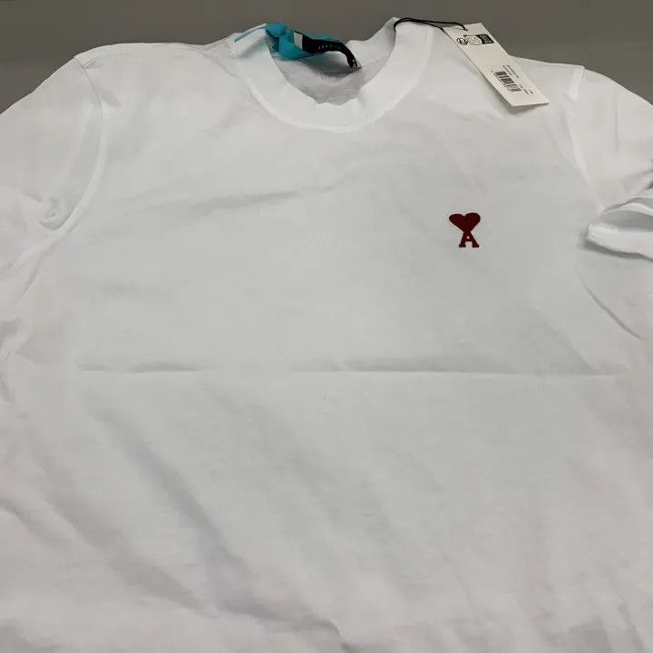 AMI AMI Heart Logo Embroidered Short Sleeve T-Shirt 0079 Size US XS / EU 42 / 0 - 2 Thumbnail