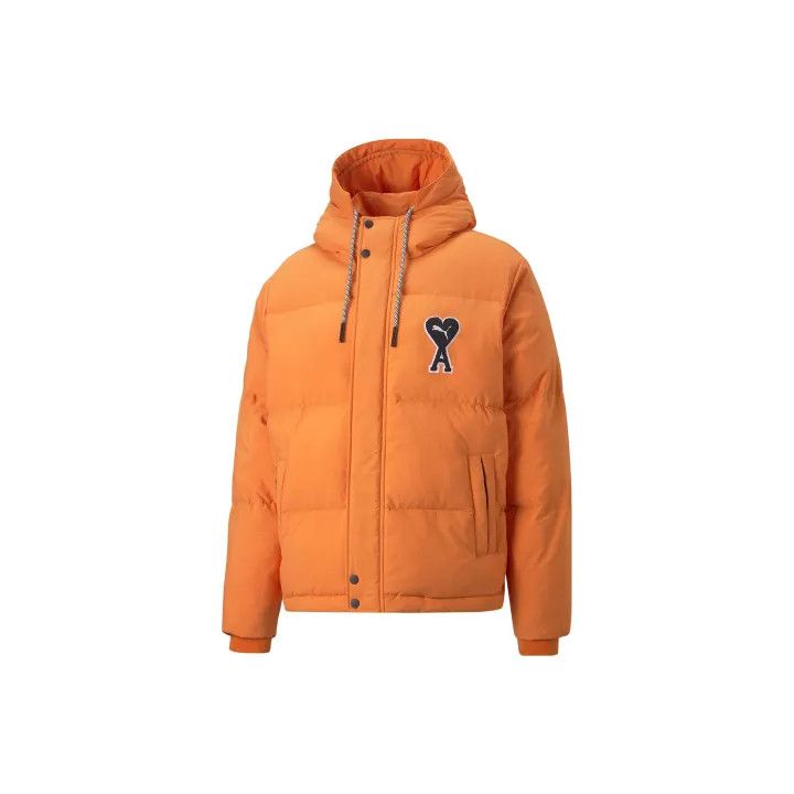 PUMA x AMI Paris Bright Orange Hooded Jacket 0079