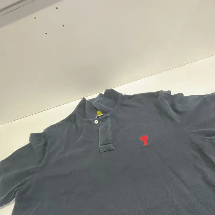 AMI AMI Love Logo Black Polo Shirt 0079 Size US L / EU 52-54 / 3 - 9 Thumbnail