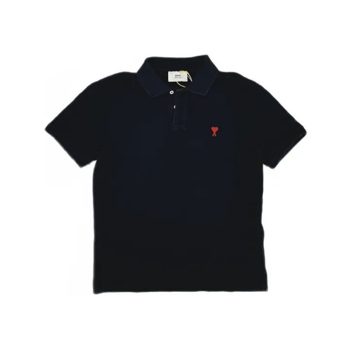 AMI AMI Love Logo Black Polo Shirt 0079 Size US L / EU 52-54 / 3 - 2 Thumbnail