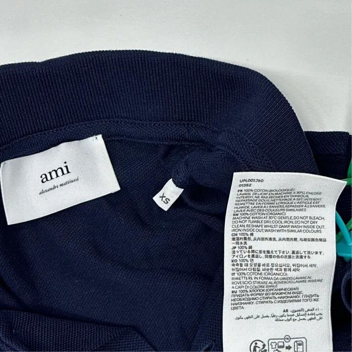 AMI AMI Paris Logo Embroidered Short Sleeve Polo 0079 Size US XS / EU 42 / 0 - 3 Thumbnail