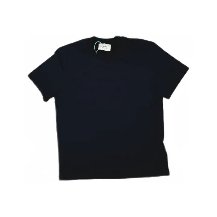 AMI AMIPARIS Black Loose Fit Short Sleeve T-Shirt 0079 Size US M / EU 48-50 / 2 - 2 Thumbnail