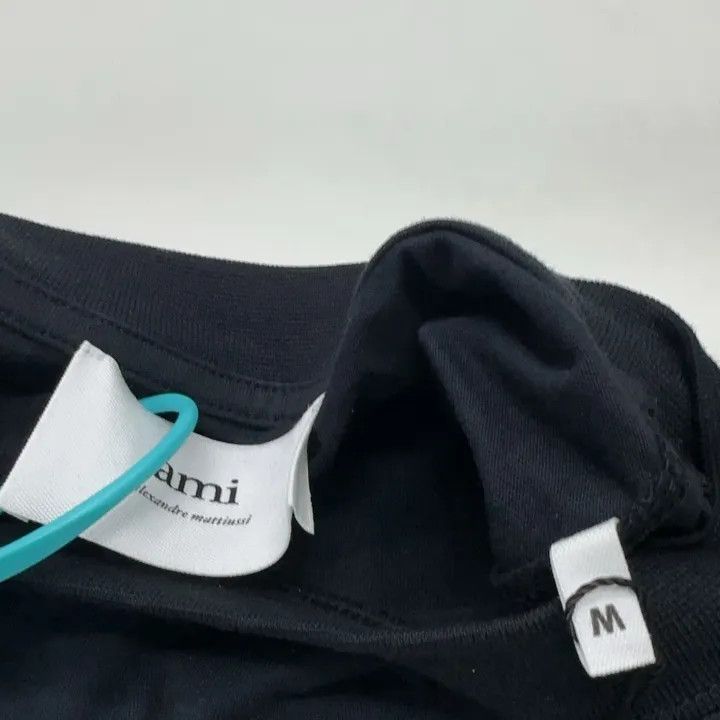 AMI AMIPARIS Black Loose Fit Short Sleeve T-Shirt 0079 Size US M / EU 48-50 / 2 - 5 Thumbnail
