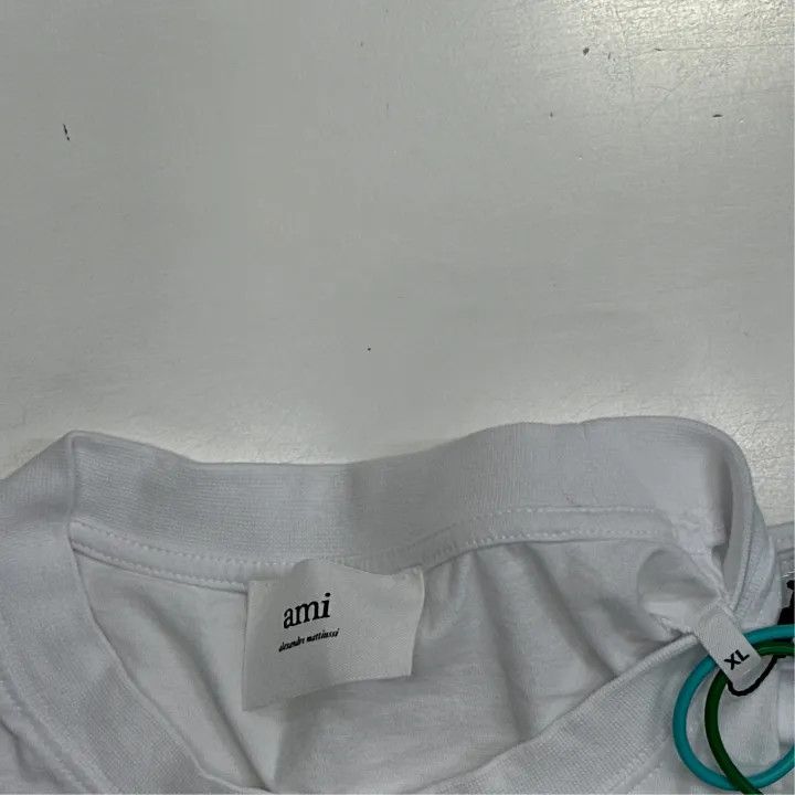 AMI AMI Heart Logo Embroidered Short Sleeve T-Shirt 0079 Size US XL / EU 56 / 4 - 2 Thumbnail