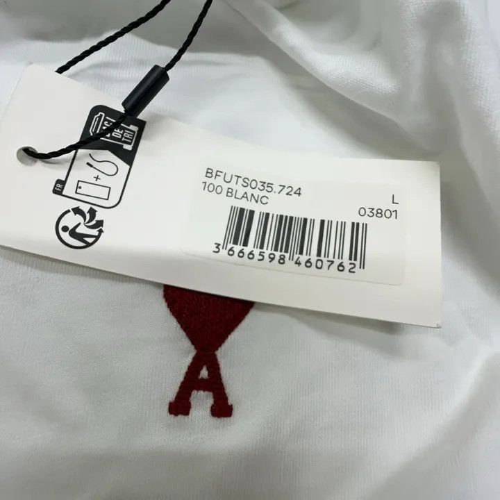 AMI AMI Heart Logo Embroidered Short Sleeve T-Shirt 0079 Size US L / EU 52-54 / 3 - 4 Thumbnail