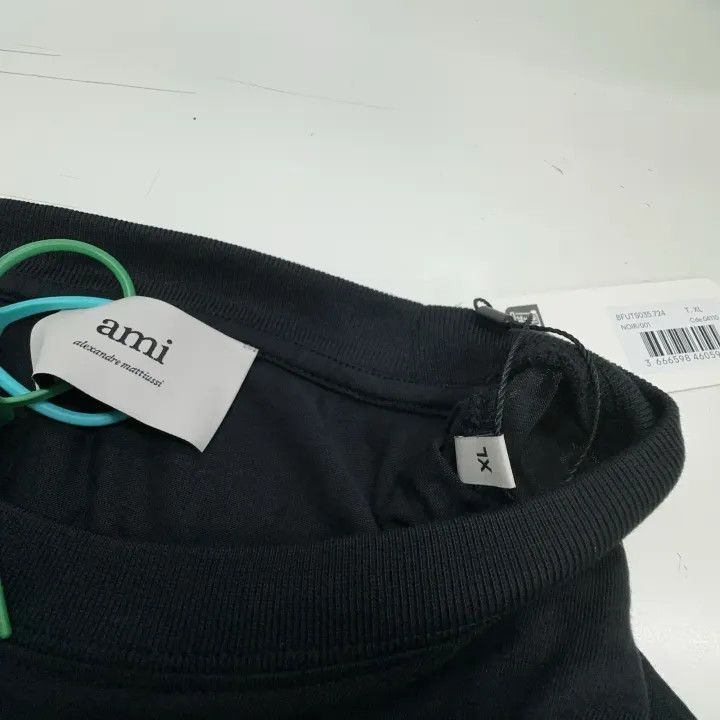 AMI AMI Love Logo Black Short Sleeve T-Shirt 0079 Size US XL / EU 56 / 4 - 3 Thumbnail