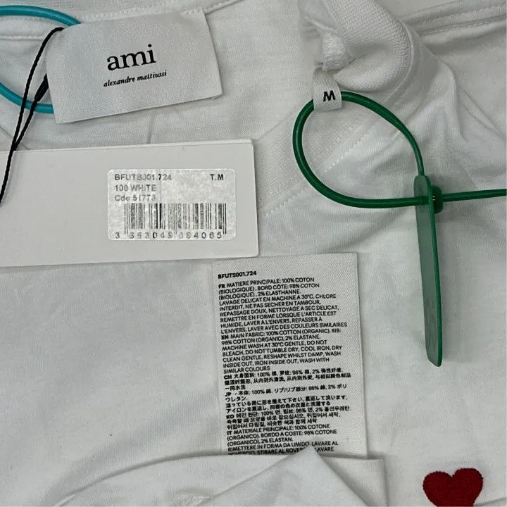 AMI AMI Heart Logo Embroidered Short Sleeve T-shirt 0079 Size US M / EU 48-50 / 2 - 3 Thumbnail