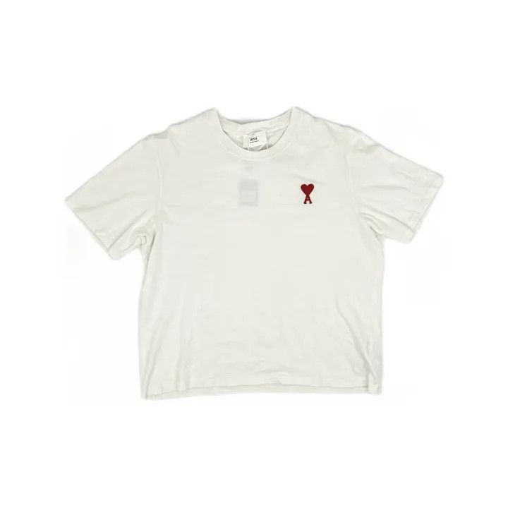 AMI AMI Classic Red Heart Embroidered T-Shirt 0079 Size US M / EU 48-50 / 2 - 2 Thumbnail