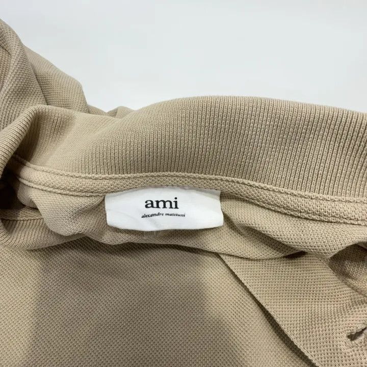 AMI AMIPARIS FW21 Khaki Embroidered Polo Shirt 0079 Size US L / EU 52-54 / 3 - 4 Thumbnail