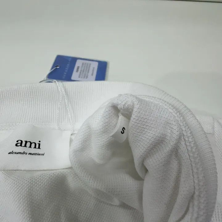 AMI AMI SS22 Heart Logo White Polo Shirt 0079 Size US S / EU 44-46 / 1 - 5 Thumbnail