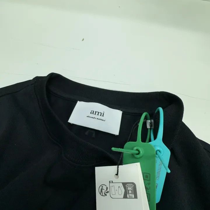 AMI Ami Paris Black Cotton Long Sleeve T-Shirt 0079 Size US XS / EU 42 / 0 - 5 Thumbnail