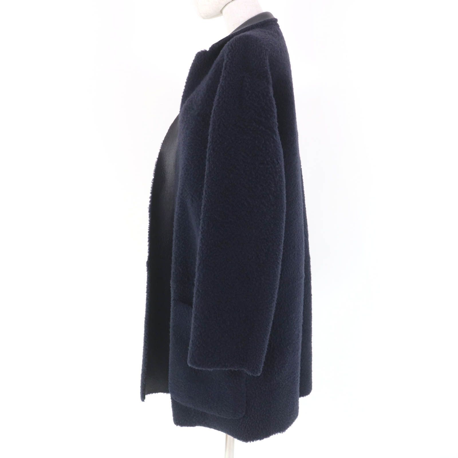 Celine Celine Celine Egg Crombie Mouton Sheep Leather Coat Leather Outerwear Size ONE SIZE - 6 Thumbnail