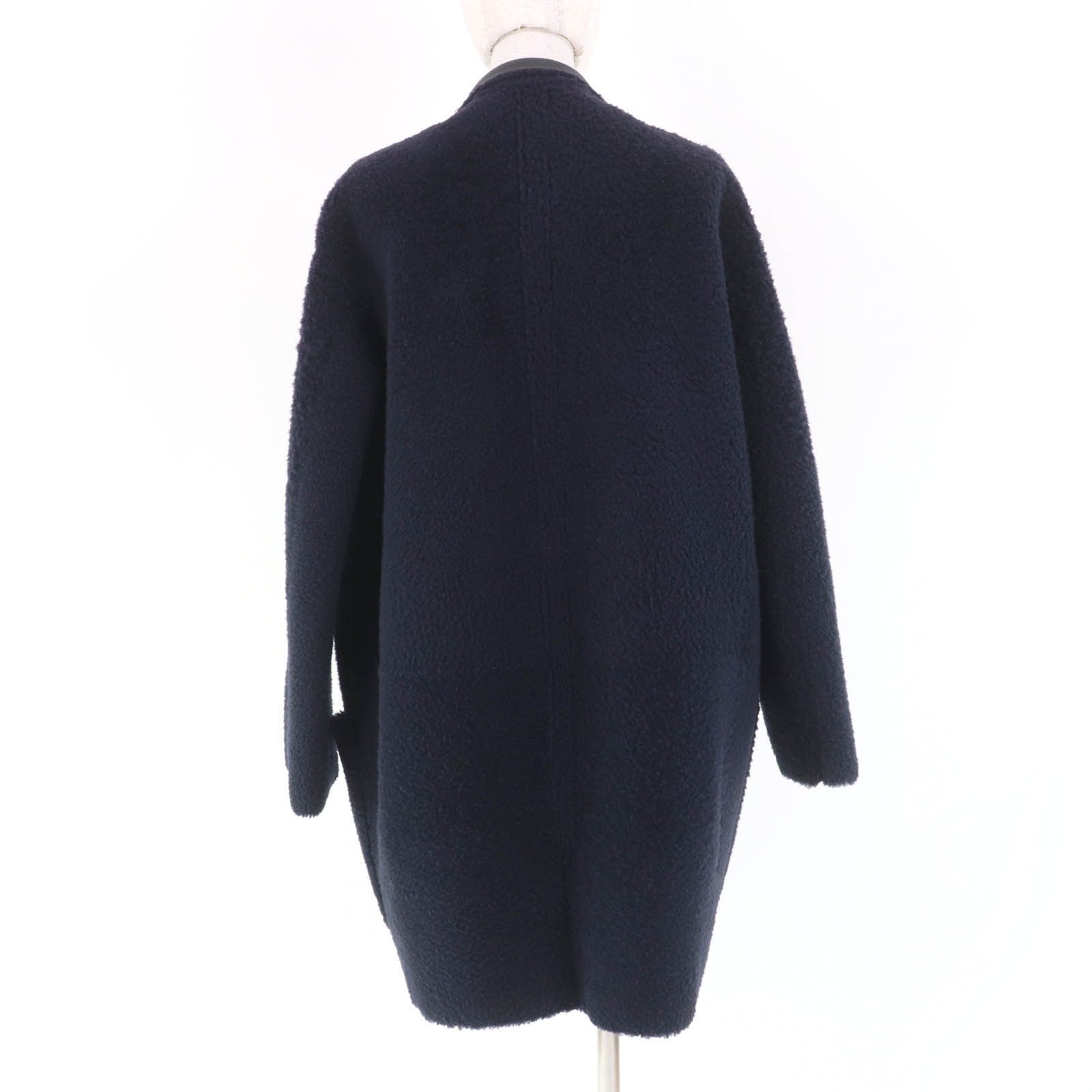 Celine Celine Celine Egg Crombie Mouton Sheep Leather Coat Leather Outerwear Size ONE SIZE - 7 Thumbnail