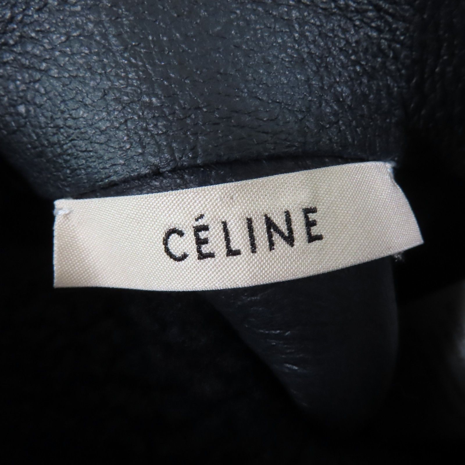 Celine Celine Celine Egg Crombie Mouton Sheep Leather Coat Leather Outerwear Size ONE SIZE - 9 Thumbnail