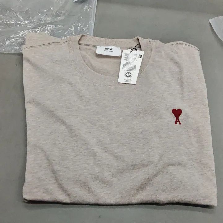 AMI AmiParis Red Heart Cotton Short Sleeve Tee 0079 Size US XXL / EU 58 / 5 - 2 Thumbnail