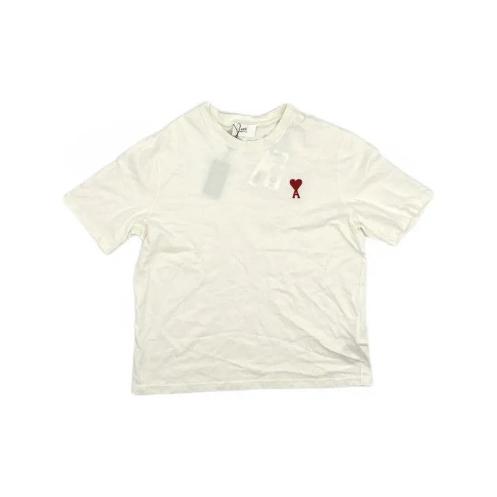 AMI AMI Classic Heart Embroidered White T-Shirt 0079 Size US L / EU 52-54 / 3 - 2 Thumbnail