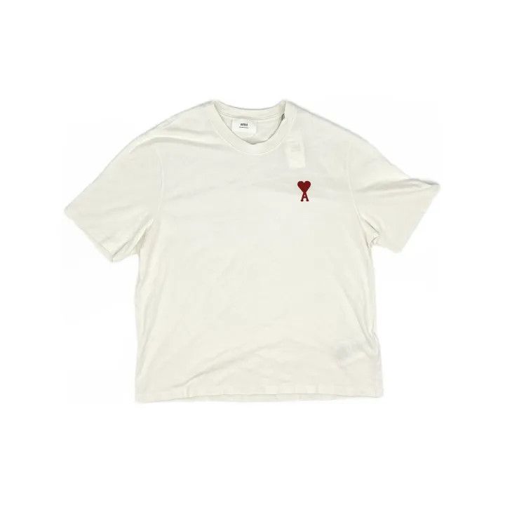 AMI AMI Paris Red Heart Embroidery Casual T-Shirt 0079 Size US L / EU 52-54 / 3 - 2 Thumbnail