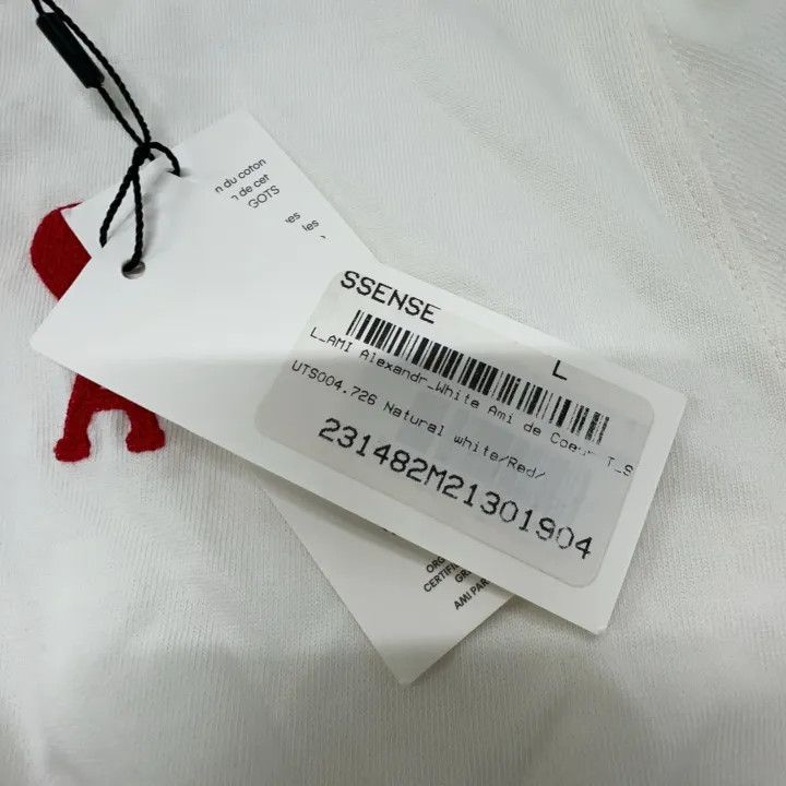 AMI AMI Paris Red Heart Embroidery Casual T-Shirt 0079 Size US L / EU 52-54 / 3 - 5 Thumbnail