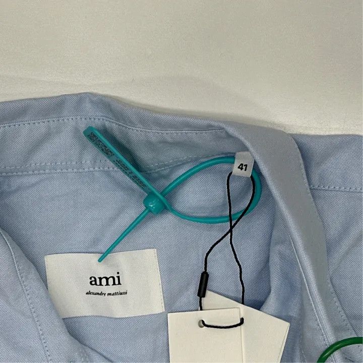 Anonymous Club AMIPARIS Logo Embroidered Casual Oxford Shirt 0079 Size US M / EU 48-50 / 2 - 2 Thumbnail