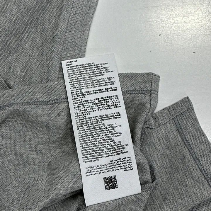 AMI AMI Paris Love Heart Gray Cotton Polo Shirt 0079 Size US S / EU 44-46 / 1 - 3 Thumbnail
