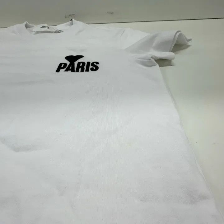 AMI AMI Paris Embroidered Heart Short Sleeve T-Shirt 0079 Size US S / EU 44-46 / 1 - 8 Thumbnail