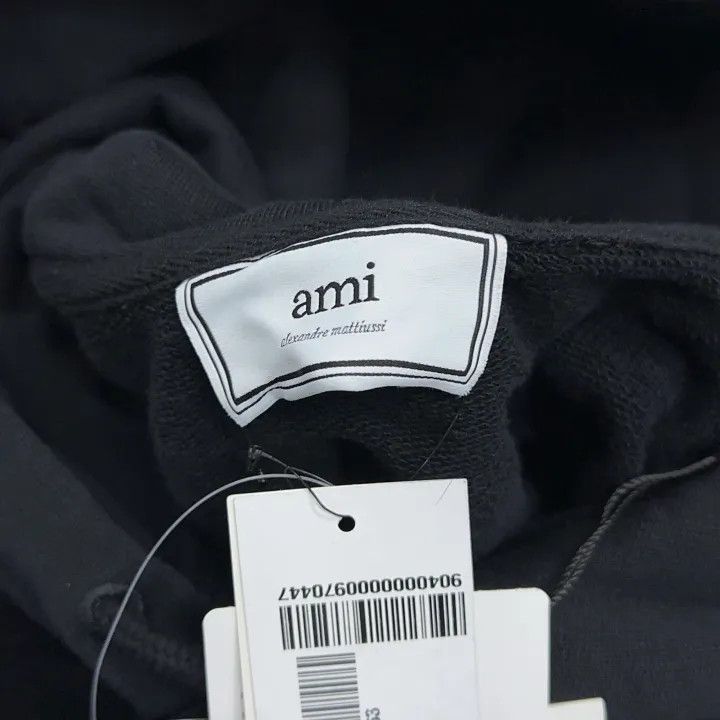 AMI AMI Black Embroidered Hoodie with Patch 0079 Size US L / EU 52-54 / 3 - 14 Thumbnail