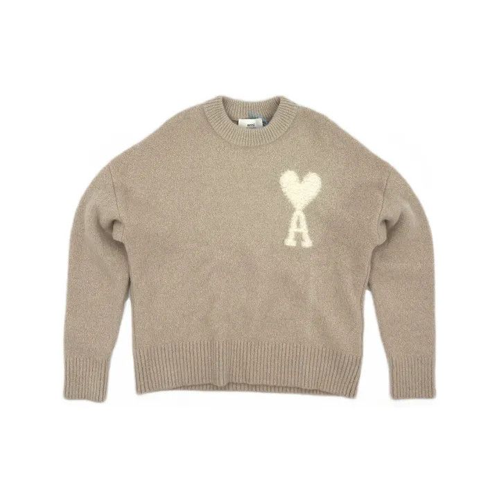 AMI AMI Paris Pink Love Heart Sweater for Men 0079 Size US M / EU 48-50 / 2 - 2 Thumbnail