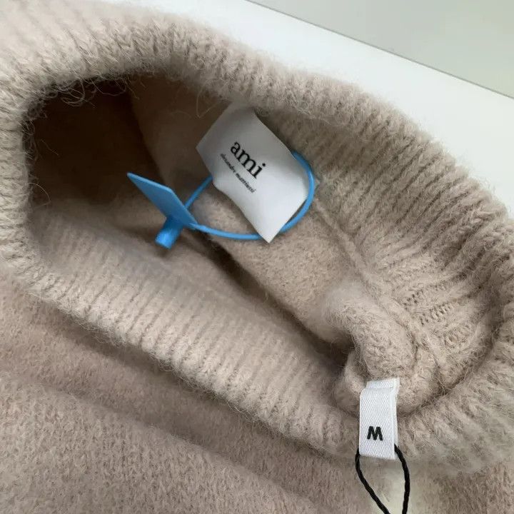 AMI AMI Paris Pink Love Heart Sweater for Men 0079 Size US M / EU 48-50 / 2 - 6 Thumbnail