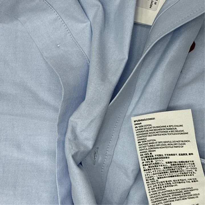 AMI Ami Paris Sky Blue Long Sleeve Shirt 0079 Size US M / EU 48-50 / 2 - 3 Thumbnail