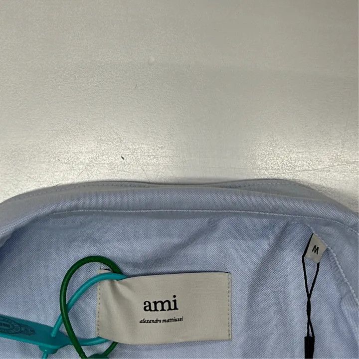AMI Ami Paris Sky Blue Long Sleeve Shirt 0079 Size US M / EU 48-50 / 2 - 2 Thumbnail