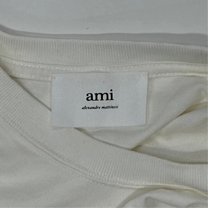 AMI AMI Classic Cotton Heart Embroidered T-Shirt 0079 Size US XXS / EU 40 - 4 Thumbnail