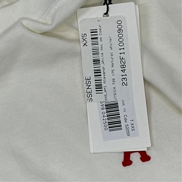 AMI AMI Classic Cotton Heart Embroidered T-Shirt 0079 Size US XXS / EU 40 - 5 Thumbnail