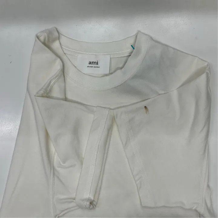 AMI AMI Classic Cotton Heart Embroidered T-Shirt 0079 Size US XXS / EU 40 - 7 Thumbnail