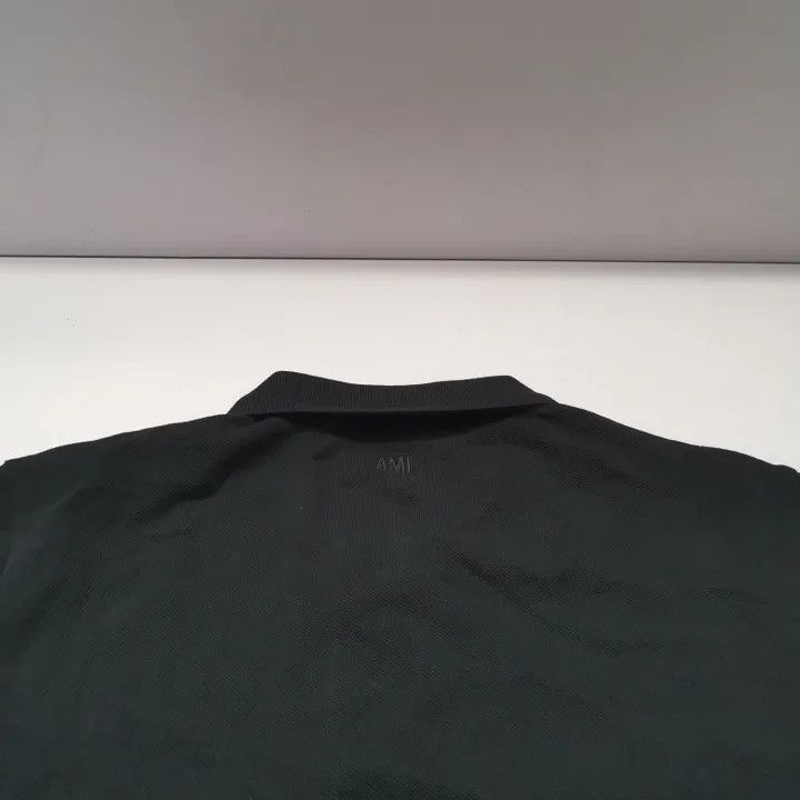 Designer AMIPARIS Black Short Sleeve Polo with Heart Print 0079 Size US S / EU 44-46 / 1 - 4 Thumbnail