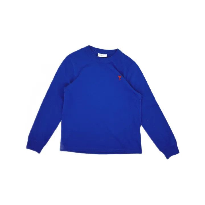AMI AMI Logo Embroidered Long Sleeve T-Shirt 0079 Size US M / EU 48-50 / 2 - 2 Thumbnail