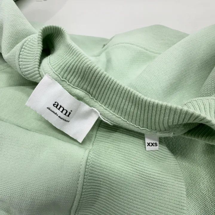 AMI AMI SS22 Green Heart Logo Casual Sweatshirt 0079 Size US XXS / EU 40 - 4 Thumbnail