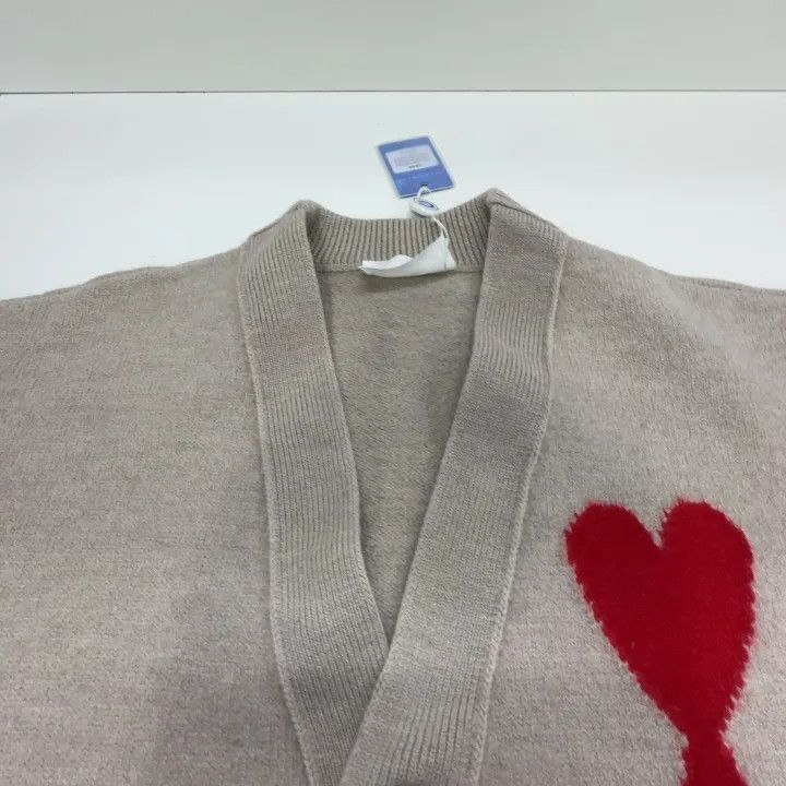 AMI AMI Heart Design Oversized Knitted Cardigan 0079 Size US S / EU 44-46 / 1 - 9 Thumbnail