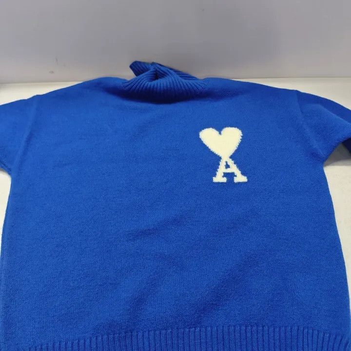 AMI AMI Logo Knit Turtleneck Sweater for Men 0079 Size US M / EU 48-50 / 2 - 9 Thumbnail