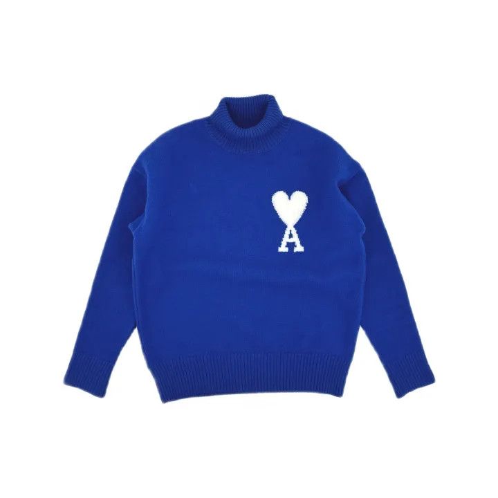 AMI AMI Logo Knit Turtleneck Sweater for Men 0079 Size US M / EU 48-50 / 2 - 2 Thumbnail
