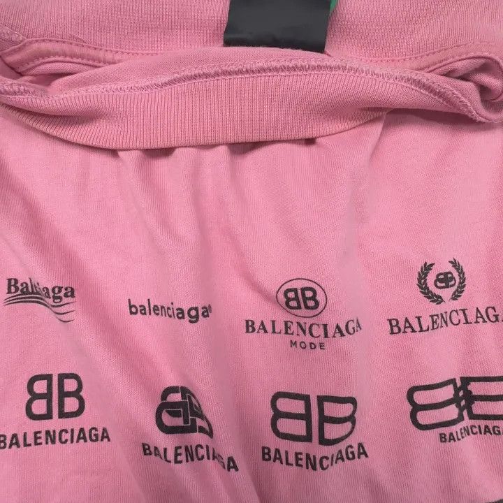 Balenciaga Balenciaga SS23 Logo Print Pink T-Shirt 0079 Size US M / EU 48-50 / 2 - 6 Thumbnail